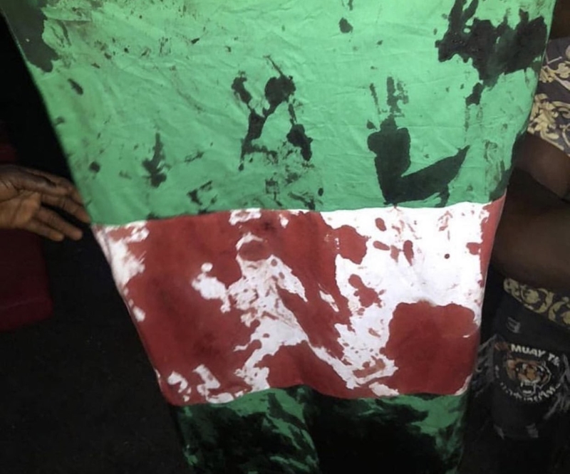 Blood Stained Nigeria Flag