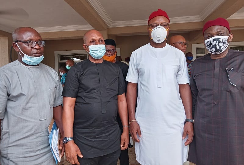 (From Right) Hon Ndudi Elumelu; Hon Emeka Nwaobi, Hon. Kelvin Okwechime and Charles Ochei