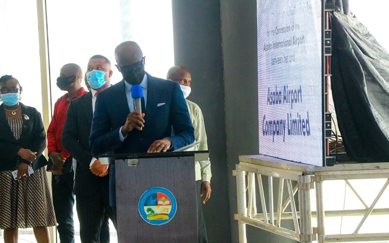 The Secretary to Delta State Government (SSG), Mr Chiedu Ebie speaking at the Concession Agreement Ceremony of Asaba International Airport on February 23, 2021