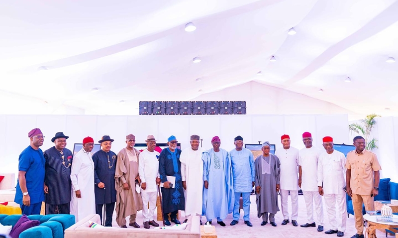 Governors of Southern Nigeria in a Group Photo after a Meeting in Lagos, on Monday July 5, 2021