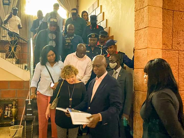 British High Commissioner to Nigeria, Catriona Laing with Prince Ned Nwoko on a visit to Mount Ned Nwoko Resort in Idumuje-Ugboko, Delta state