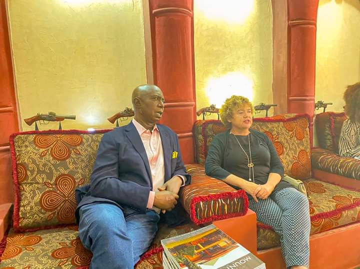 British High Commissioner to Nigeria, Catriona Laing with Prince Ned Nwoko on a visit to Mount Ned Nwoko Resort in Idumuje-Ugboko, Delta state
