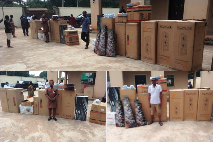 Elumelu Empowers Two Youths with Complete Musical Instruments Worth N7m
