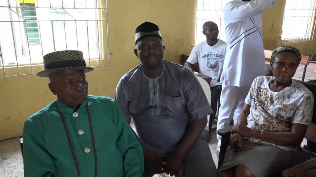 From left, Elder Boss Ekperiware, Hon. Jonathan Bright, former Vice Chairman of Patani LG Council and serving Councillor.