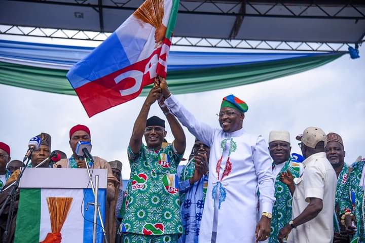 Omo-Agege and Osanebi fly APC Governorship Flag for Delta State