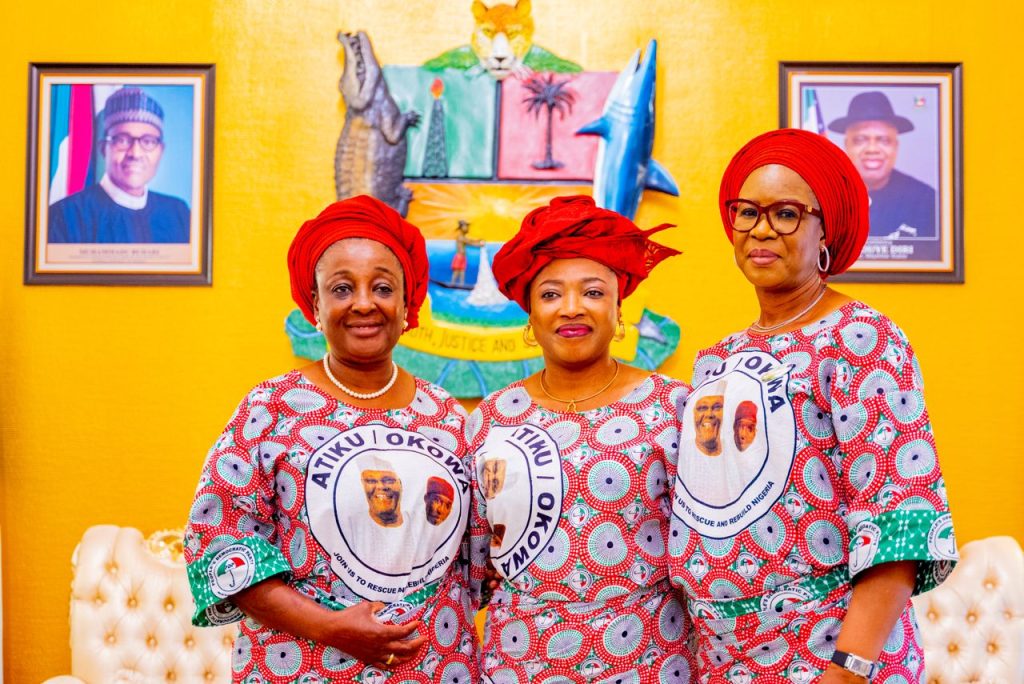 From Left, Betsy Obaseki, Gloria Diri and Edith Okowa in Bayelsa State