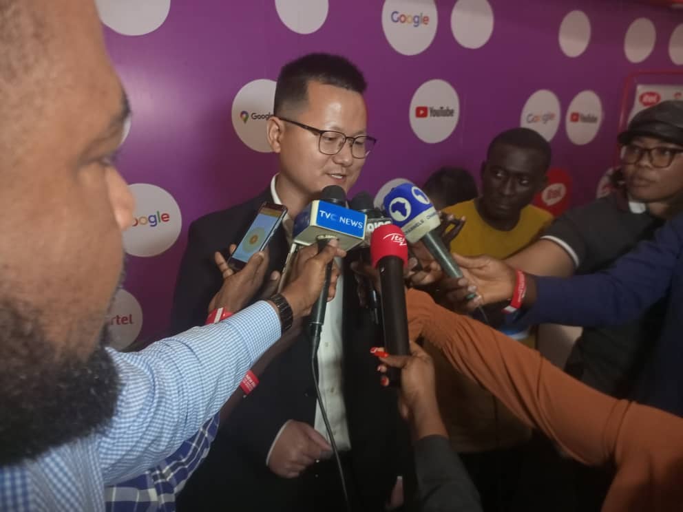 A manager at itel company speaking with newsmen during the unveiling of P55 Series smartphones