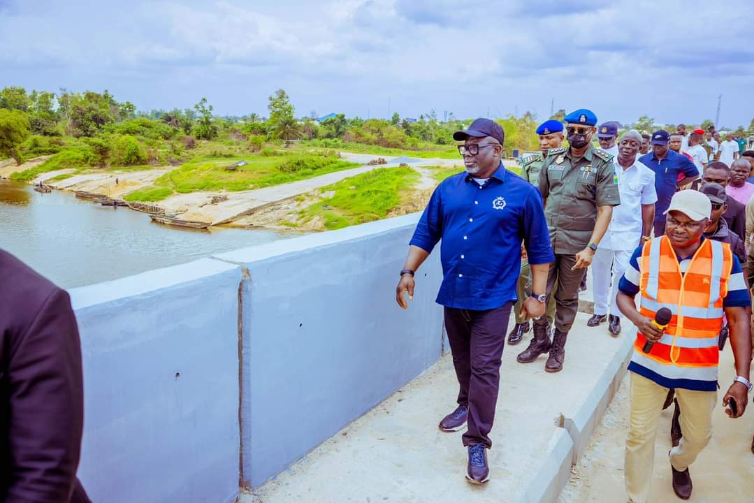 Governor Sheriff Oborevwori Inspects Beneku Bridge
