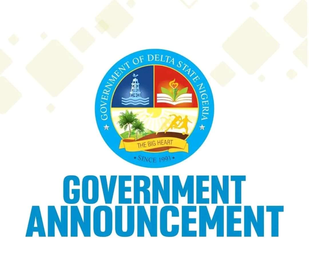 Delta State Government Announcement
