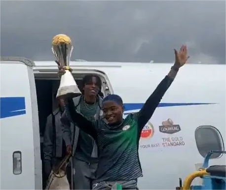 Super falcons in Lagos