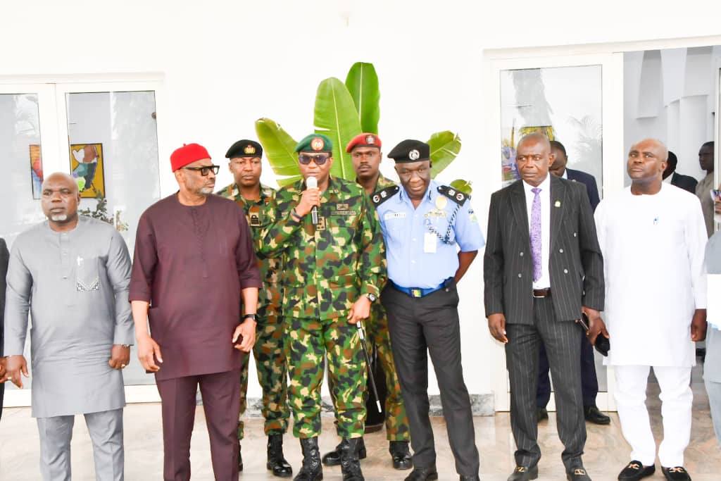 Members of the Delta State Security Council after a meeting on Wednesday, August 13, 2025