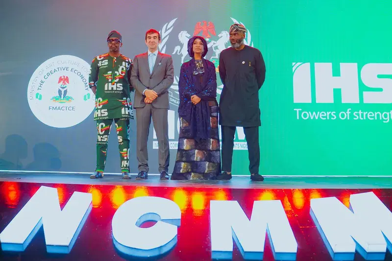 L–R: Ayotade Oyinlola, Executive Vice President and Chief Human Resources Officer, IHS Nigeria; Mohamad Darwish, Executive Vice President, IHS Nigeria, CEO and Co-Founder; Hannatu Musa Musawa, Minister of Art, Culture, Tourism and the Creative Economy and Olugbile Holloway, Director-General, National Commission for Museums and Monuments (NCMM), at the launch of Nigeria’s first-of-its-kind National Digital Museum on the 15th of August 2025, Lagos, Nigeria.