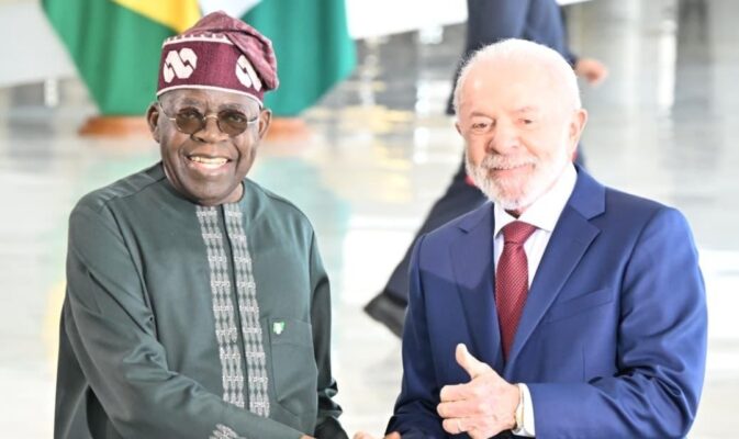 President Bola Tinubu with Brazilian President Luiz Inácio Lula da Silva