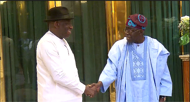 Goodluck Jonathan and Bola Tinubu
