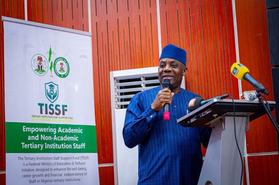 The Minister of Education, Dr. Maruf Tunji Alausa