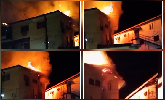 Fire Outbreak at Alaba Market (Credit - Channels News)