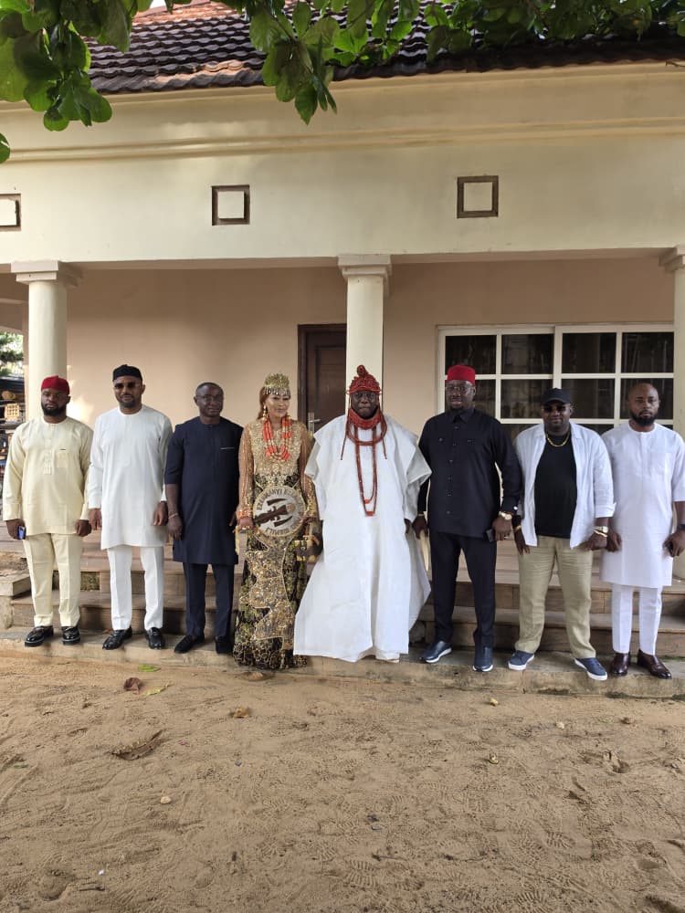 Obi Cubana Visits Asagba of Asaba