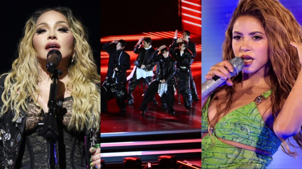 Shakira, BTS and Madonna