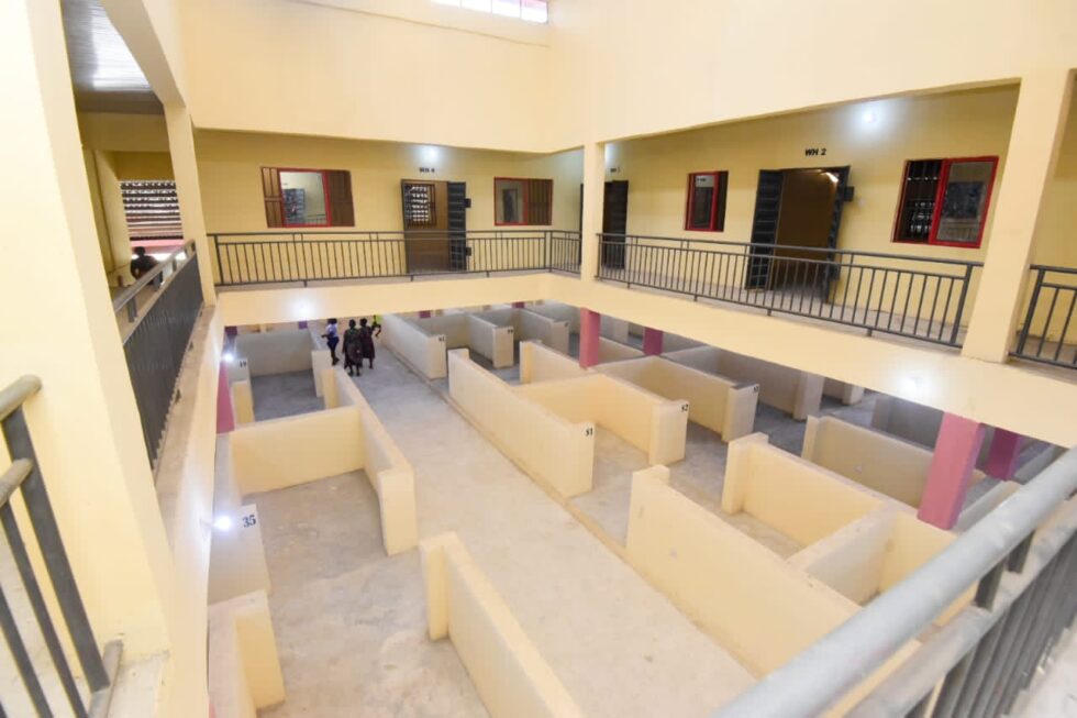 Centre view of a section of the newly commissioned Ozoro Ultra-Modern Market in Isoko North Local Government Area, commissioned on Thursday by the Delta State Deputy Governor, Sir Monday Onyeme, on behalf of Governor Sheriff Oborevwori.