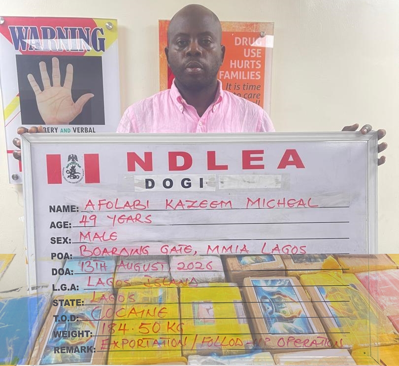 NDLEA arrests alleged cocaine cartel leader KC Luxury in Lagos